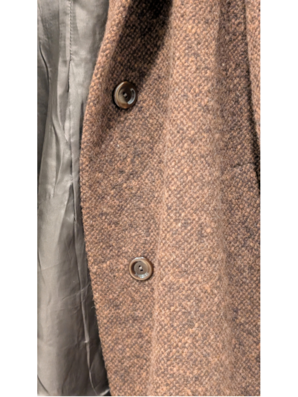 Vintage Cinzia Rocca Loro Piana Wool Angora Coat Brown Italy Sz 6 - Picture 3 of 15